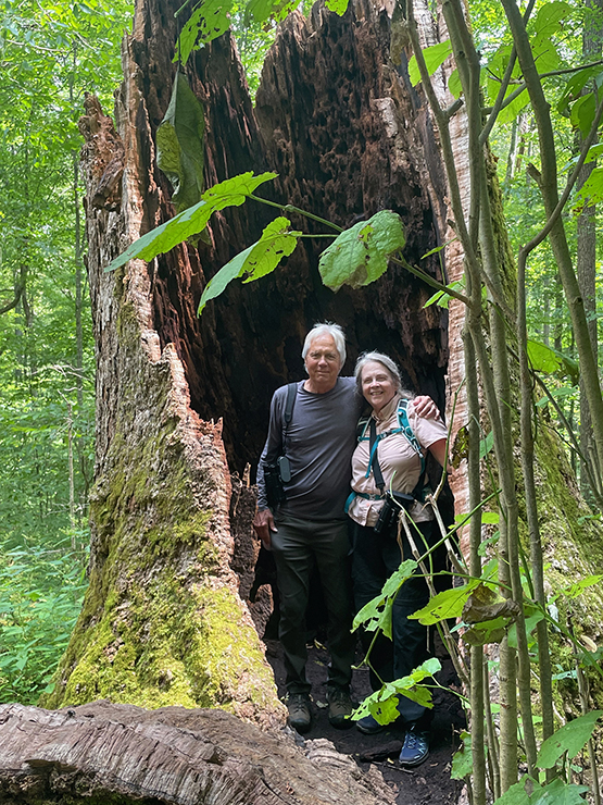 Holly Gwin and William Chandler at Joyce Kilmer Memorial Forest